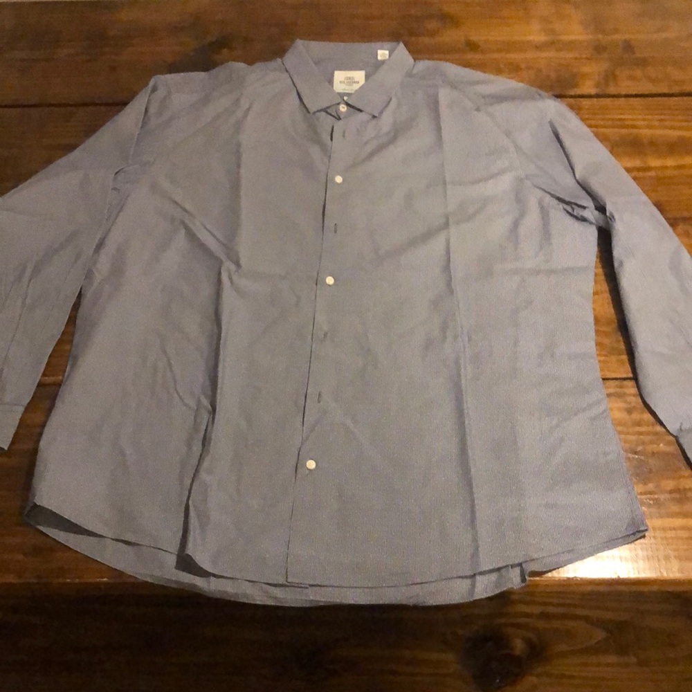 Ben Sherman Slim Fit Dress Shirt Sz 18 Blue